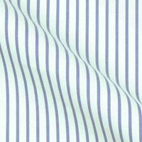 Pure Italian Cotton in classic Wall Street stripe on white