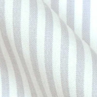 Egyptian Pinpoint Oxford Cotton in Traditional Executive Stripes on White