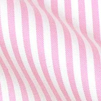 Egyptian Pinpoint Oxford Cotton in Traditional Executive Stripes on White