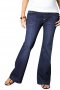 Womens Custom Made Flare Leg Blue Jeans