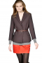 Tailored with wool, these all seasons formal blazers are ideal fits for black tie evening parties and office events. Hip length with notch lapels, these handmade body hugging jackets have two lower flap pockets. They can be worn with colorful custom skirts for a semi-formal look and custom suit skirts and slim denim pants for a formal look.