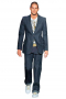 Skillfully tailored high waisted flat front suit pants custom paired with an elegant slim cut single breasted two button suit jacket.
