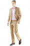 Beige Men Custom Suit