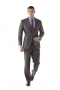Brown Pinstripe Men Custom Suit