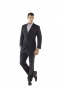 Comfort fit Three Button Men Suit - This two piece suit is as edgy as it is elegant. Tailored to a comfortable fit, this fresh three button suit features flap pockets, notch lapel, lightly padded shoulder with pleated pants.