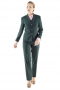 Womens Bespoke Dark Green Pant Suits With Vests