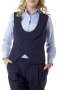 Womens Hand Tailored Navy Blue Vests