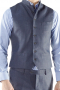 Mandarin Style Mens Grey Bespoke Vest