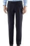 Bespoke Single Pleat Navy Men Trousers