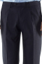Bespoke Single Pleat Navy Men Trousers