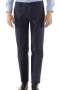 Made from a luxury blend of Italian wool and cashmere in a gorgeously handsome navy color are these bespoke standard fit men's pants with a custom made flat front pleat design, front slash pockets, handmade standard belt loops, zipper fly and made to measure two-point button closure waistband.