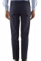 Made from a luxury blend of Italian wool and cashmere in a gorgeously handsome navy color are these bespoke standard fit men's pants with a custom made flat front pleat design, front slash pockets, handmade standard belt loops, zipper fly and made to measure two-point button closure waistband.