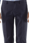Made from a luxury blend of Italian wool and cashmere in a gorgeously handsome navy color are these bespoke standard fit men's pants with a custom made flat front pleat design, front slash pockets, handmade standard belt loops, zipper fly and made to measure two-point button closure waistband.