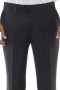 Try out this classic bespoke men's pair of luxury Italian wool and cashmere flat front suit pants. This sharp custom made suit pants comes with front slash pockets, two back pockets, zipper fly and extended belt loops, all held up by a tailored two-point button closure waistband.