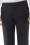 Mens Custom Double Pleated Black Pants