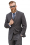 Mens Three Piece Grey Custom Suit