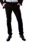 Young and Bold is what it’s all about for this mens suit custom tailored in black. A tailored suit with slim cut single breasted jacket and handmade low rise flat front pants - order it online to be custom made by our expert mens tailors. A suit to be proud of!