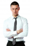 Mens Tailored Slim Cut No Pocket Dress Shirt