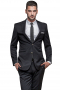 A custom tailored men's Italian wool, cashmere, and gabardine blend suit jacket tailor made by skilled experts. This made to measure slim cut single breasted two button jacket with tailor made standard welt pocket and handmade straight edged lapel is a definite head turner.