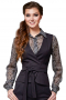 Womens Hand Tailored Black Plaid Vests
