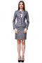 Womens Bespoke Dark Gray Skirt Suits For Office