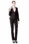 Womens Tailor Made Slim Fit Black Pant Suit