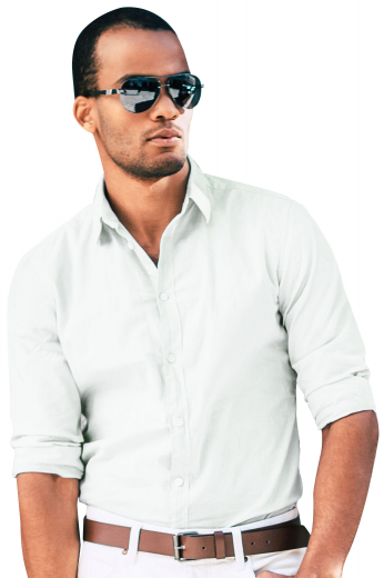 15813_ShirtsCut : SlimCollar : Ainsley CollarFront Collar Length : 2 3/4 inch collar pointsCuffs : Rounded  Barrel Cuffs 