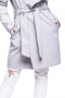 Womens Handmade Knee Length Light Grey Overcoat
