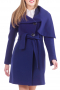 Womens Bespoke Royal Blue Overcoat