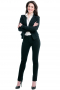 Womens Bespoke Black Slim Fit Pant Suit
