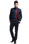 Mens Handmade Slim Fit Navy Blue Suit