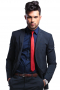 Mens Handmade Slim Fit Navy Blue Suit