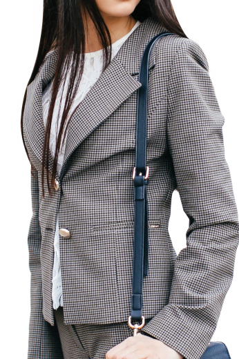 This beautiful womens handmade plaid grey jacket is a stunner that you can wear to interviews and meetings. Since fabricated with ultra comfortable cashmere wool at My Custom Tailor, this womens bespoke single breasted blazer can also be worn to work daily. This womens custom made cashmere wool grey jacket has 2 front close buttons, 2 double piped lower pockets, and a princess dart and back. Wear this gorgeous womens tailor made plaid blazer with womens custom made plaid dress pants to flaunt a stylish work look.