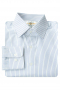 Mens Custom Made Slim Fit White Striped Business Shirt