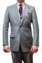 Mens Bespoke Slim Fit Light Grey 3pc Suit