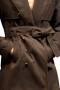 Womens Bespoke Dark Brown Overcoat