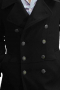 Mens Custom Made Double Breasted Black Overcoat