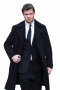 Mens Custom Black Overcoat