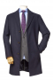 Mens Bespoke Dark Blue Overcoat