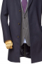 Mens Bespoke Dark Blue Overcoat