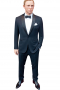 Mens Bespoke Slim Fit Black Tuxedo