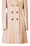 Womens Tailor Made Slim Fit Plaid Overcoat