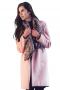 Womens Tailored Salmon Pink Overcoat In Wool