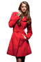 Womens Bespoke Red Overcoat In Cashmere Wool