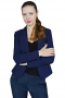 Womens Tailor Made Navy Blue Slim Fit Pant Suit