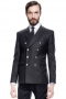 Mens Custom Made Slim Fit Double Breasted Suit