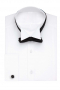 This ultra-stylish mens handmade white tuxedo shirt in broadcloth is a must have garment for all stylish men. You can wear this mens custom made slim fit tuxedo shirt to weddings and black tie events. With an iconic display of a deftly hand sewn wing tip collar, an intricately designed bib front in placket style, and 2 elegant squared edge french cuffs, this mens bespoke dinner shirt is just the right purchase to settle the fashion frenzy in you. Buy at affordable rates at My Custom Tailor to be a trendsetter wherever you go.