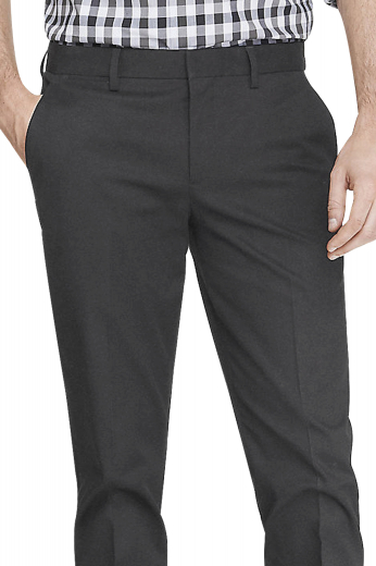 Mens tailor made slim fit wool pants in dark grey. Handmade with highest quality cashmere wool, these mens bespoke dress pants feature a high waist style augmented with stunning features like extended belt loops, a 2 point button and hook closure, and a zipper fly. These mens tailor made suit pants are perfect formals for interviews and board meetings. With 2 front slash pockets and 2 back pockets, these mens made to order suit pants will make you a trendsetter at work.