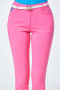 Womens Flat Front Pants In Pink Tapered Leg Fit