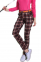 Womens Tailor Made Checks Slim Fit Pants